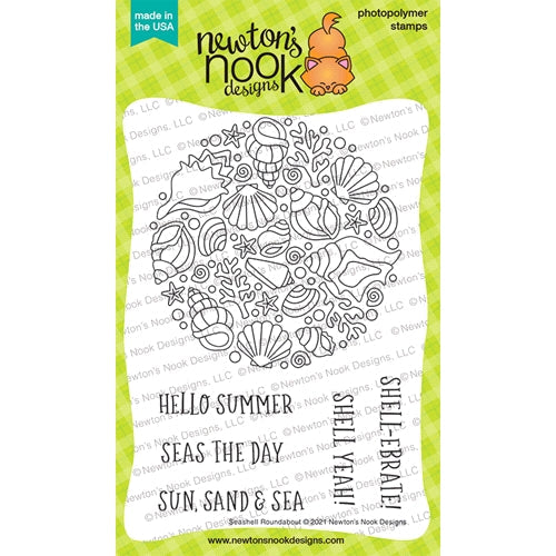 Simon Says Stamp! Newton's Nook Designs SEASHELL ROUNDABOUT Clear Stamps NN2106S07