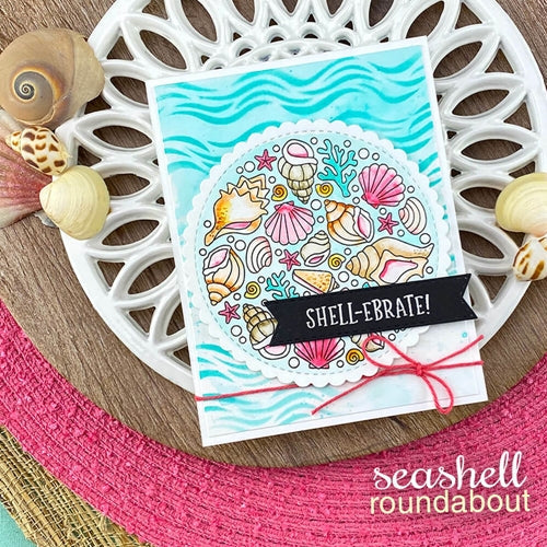 Simon Says Stamp! Newton's Nook Designs SEASHELL ROUNDABOUT Clear Stamps NN2106S07