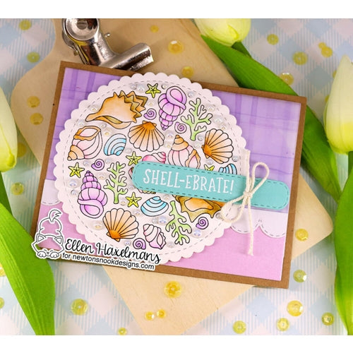 Simon Says Stamp! Newton's Nook Designs SEASHELL ROUNDABOUT Clear Stamps NN2106S07