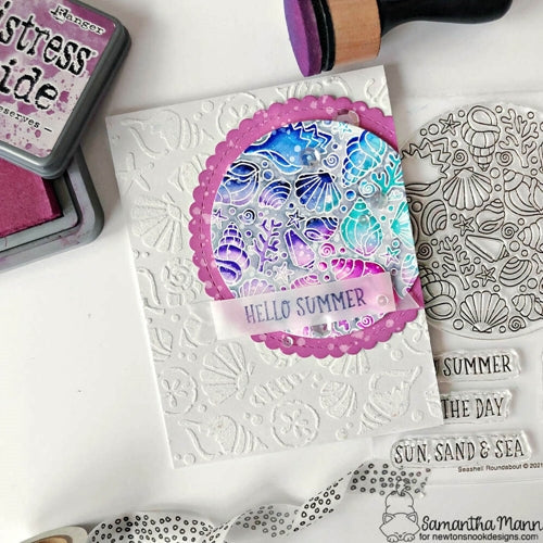 Simon Says Stamp! Newton's Nook Designs SEASHELL ROUNDABOUT Clear Stamps NN2106S07