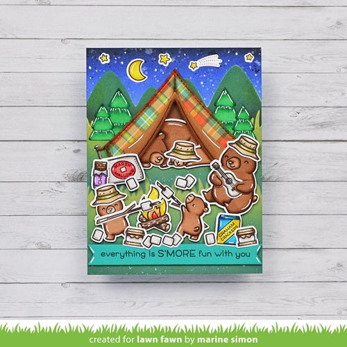 Simon Says Stamp! Lawn Fawn MOUNTAIN Stencil lf2627