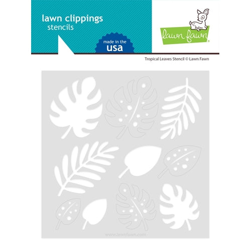 Simon Says Stamp! Lawn Fawn TROPICAL LEAVES Stencil lf2625