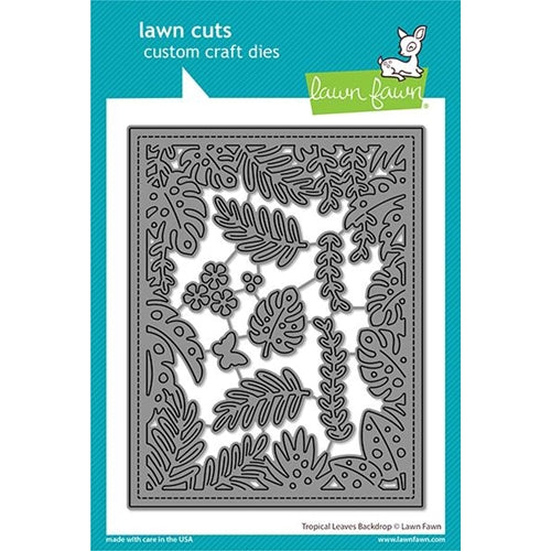 Simon Says Stamp! Lawn Fawn TROPICAL LEAVES BACKDROP Die Cuts lf2615