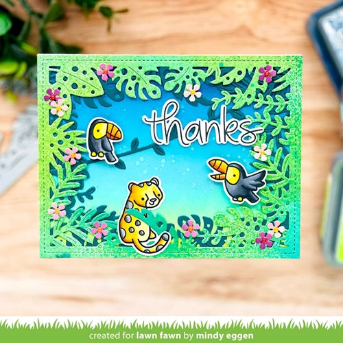 Simon Says Stamp! Lawn Fawn TROPICAL LEAVES BACKDROP Die Cuts lf2615 | color-code:ALT4