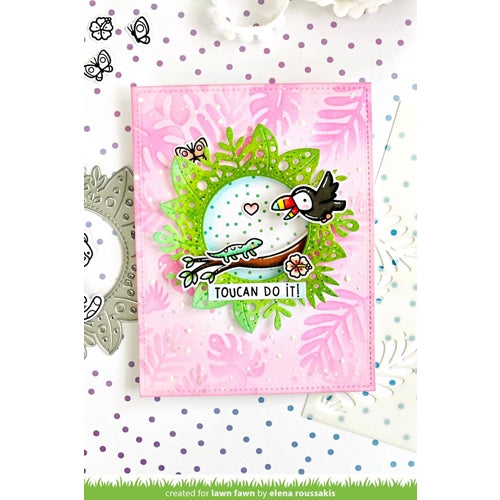 Simon Says Stamp! Lawn Fawn MAGIC IRIS TROPICAL LEAVES ADD-ON Die Cuts lf2614