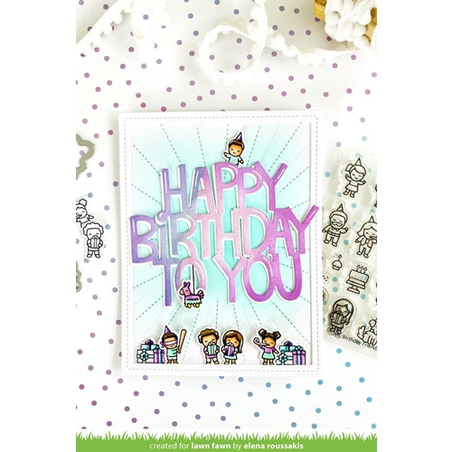 Simon Says Stamp! Lawn Fawn GIANT HAPPY BIRTHDAY TO YOU Die Cut lf2613