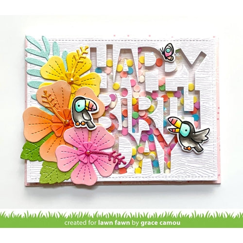 Simon Says Stamp! Lawn Fawn GIANT HAPPY BIRTHDAY Die Cut lf2612