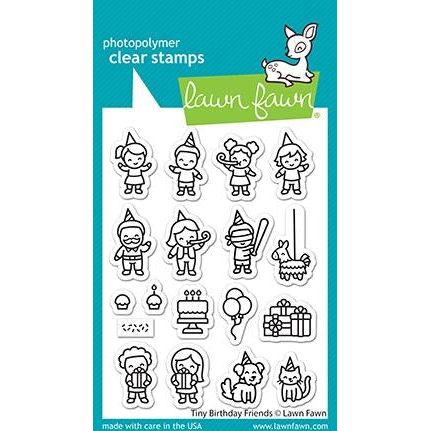 Simon Says Stamp! Lawn Fawn TINY BIRTHDAY FRIENDS Clear Stamps lf2601