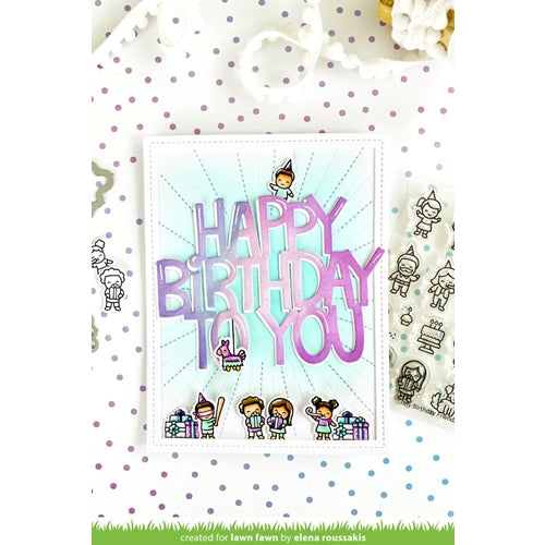 Simon Says Stamp! Lawn Fawn TINY BIRTHDAY FRIENDS Clear Stamps lf2601