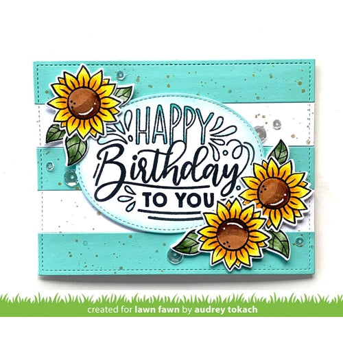 Simon Says Stamp! Lawn Fawn GIANT BIRTHDAY MESSAGES Clear Stamps lf2599