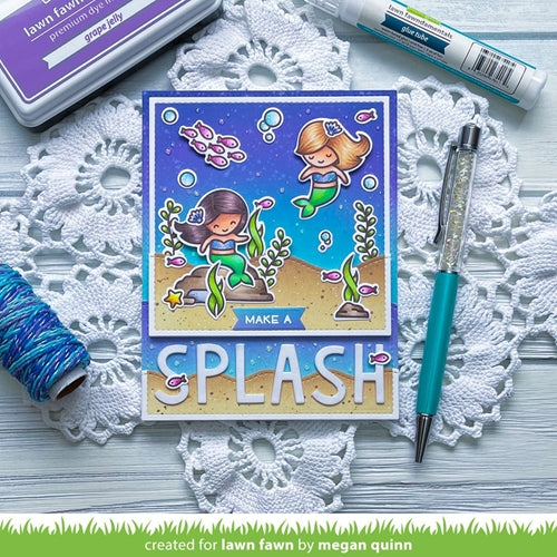 Simon Says Stamp! Lawn Fawn SET MERMAID FOR YOU FLIP-FLOP Clear Stamps and Dies lfmff