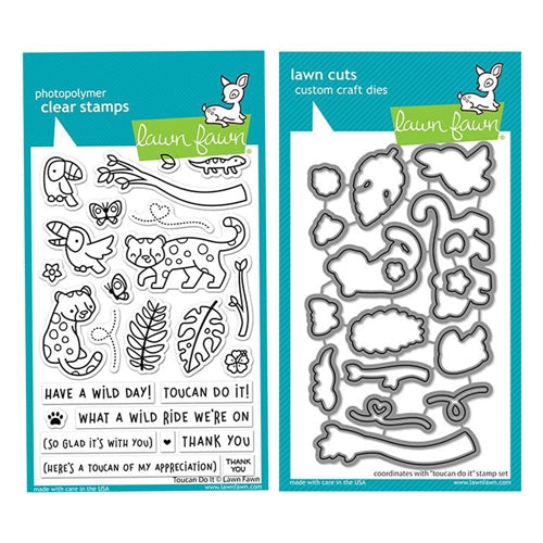 Simon Says Stamp! Lawn Fawn SET TOUCAN DO IT Clear Stamps and Dies lftdi