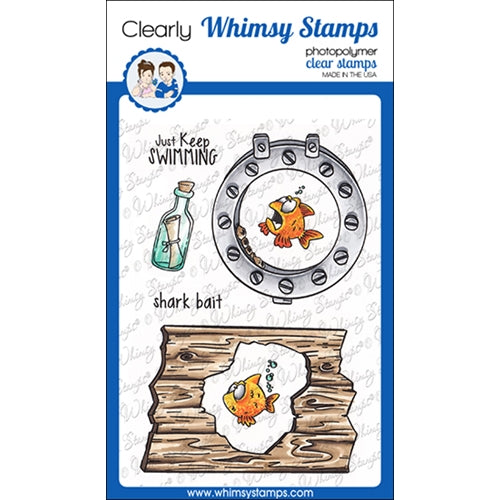 Simon Says Stamp! Whimsy Stamps LOOKING SHARK ELEMENTS Clear Stamps DP1068