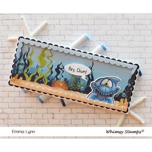 Simon Says Stamp! Whimsy Stamps LOOKING SHARK Dies WSD546