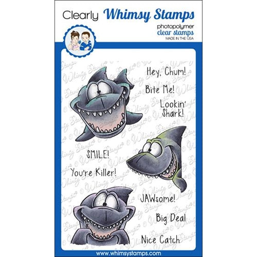 Simon Says Stamp! Whimsy Stamps LOOKING SHARK Clear Stamps DP1067