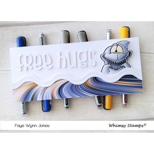 Simon Says Stamp! Whimsy Stamps LOOKING SHARK Clear Stamps DP1067