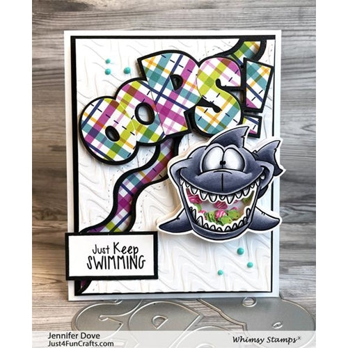 Simon Says Stamp! Whimsy Stamps LOOKING SHARK Clear Stamps DP1067