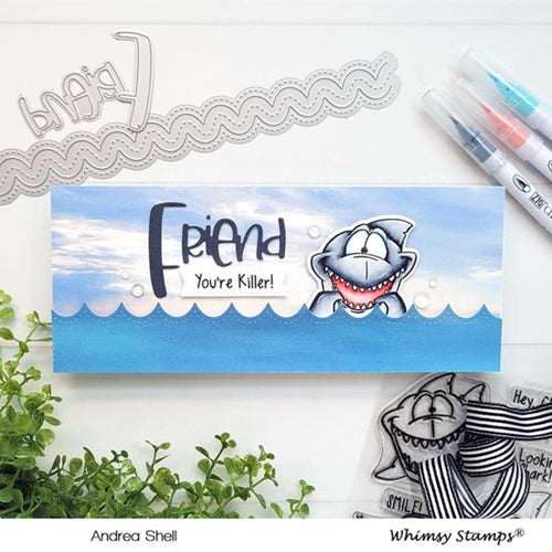 Simon Says Stamp! Whimsy Stamps LOOKING SHARK Clear Stamps DP1067