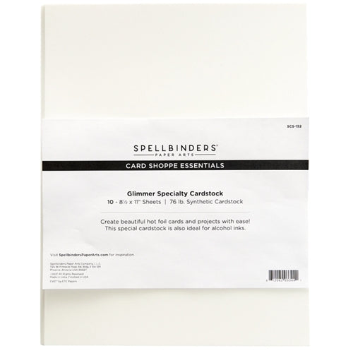 Simon Says Stamp! SCS-152 Spellbinders GLIMMER SPECIALTY CARDSTOCK 10 Sheet Pack