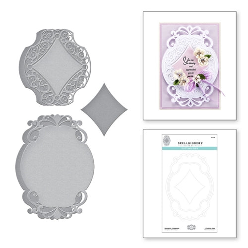 Simon Says Stamp! S6-174 Spellbinders ROMANTIC CHARGEOUR Etched Dies*