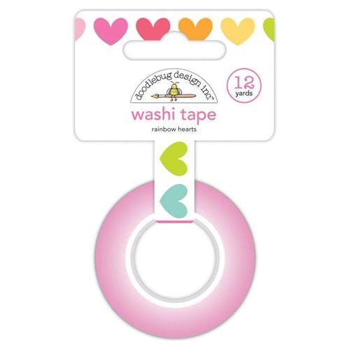 Simon Says Stamp! Doodlebug RAINBOW HEARTS Washi Tape 7246