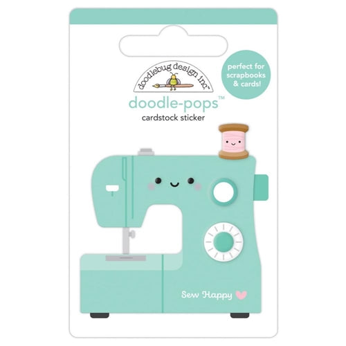 Simon Says Stamp! Doodlebug SEW HAPPY Doodle Pops 3D Sticker 7260