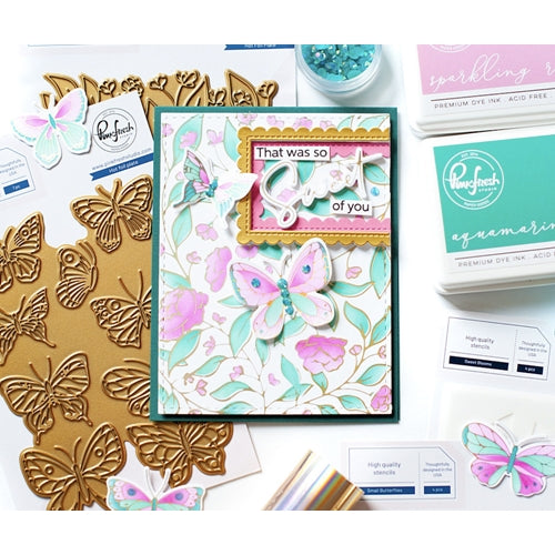 Simon Says Stamp! PinkFresh Studio SMALL BUTTERFLIES Layering Stencil Set 118821 | color-code:ALT09