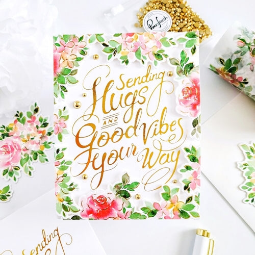 Simon Says Stamp! PinkFresh Studio HUGS AND GOOD VIBES Hot Foil Plate 119621 | color-code:ALT05