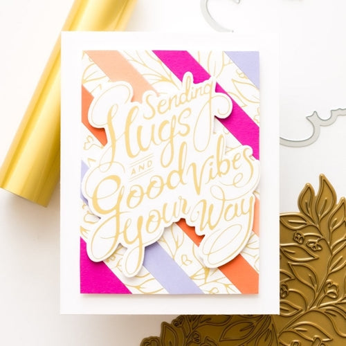 Simon Says Stamp! PinkFresh Studio HUGS AND GOOD VIBES Hot Foil Plate 119621
