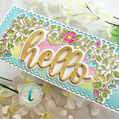 Simon Says Stamp! Trinity Stamps BIG HELLO Cut and Hot Foil Die Set tmd083 | color-code:ALT02