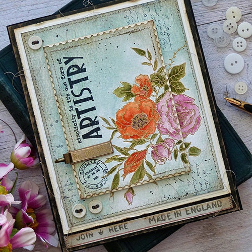 Simon Says Stamp! Tim Holtz Cling Rubber Stamps FLORAL OUTLINE CMS430