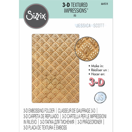 Simon Says Stamp! Sizzix Textured Impressions SHELLS 3D Embossing Folder 664514