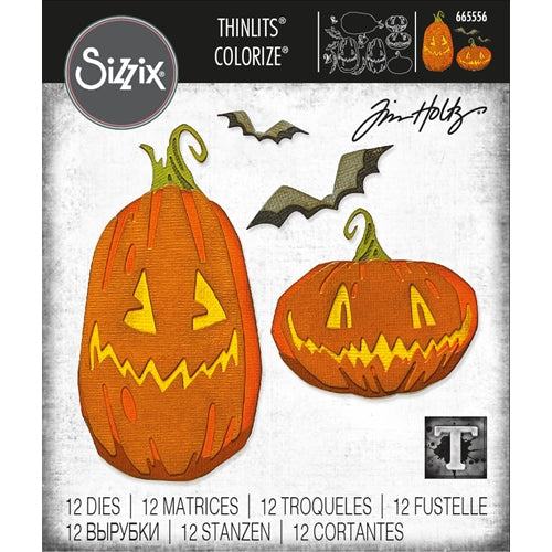 Tim Holtz Sizzix PUMPKIN PATCH Colorize Thinlits Dies 665556