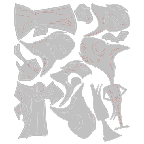 Simon Says Stamp! Tim Holtz Sizzix THE COUNT Colorize Thinlits Dies 665557