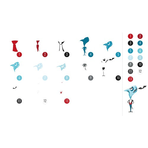 Simon Says Stamp! Tim Holtz Sizzix THE COUNT Colorize Thinlits Dies 665557