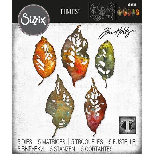 Simon Says Stamp! Tim Holtz Sizzix LEAF FRAGMENTS Thinlits Dies 665559
