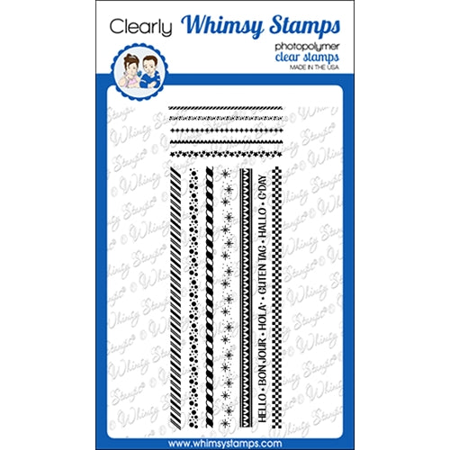 Simon Says Stamp! Whimsy Stamps BENDY BORDERS Clear Stamps CWSD378*