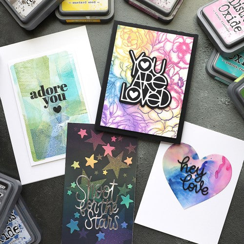 Simple Multicolor Stamping with Distress Oxide Inks + GIVEAWAY