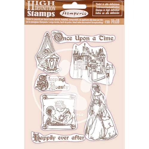 Simon Says Stamp! Stamperia SLEEPING BEAUTY ONCE UPON A TIME Cling Stamps wtkcc201*