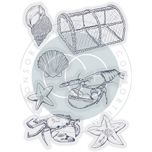 Simon Says Stamp! Craft Consortium SEA AND SHORE SEA Clear Stamps CCSTMP062