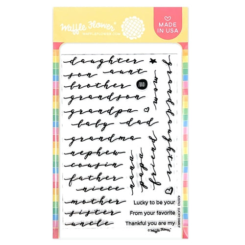 Simon Says Stamp! Waffle Flower LUCKY FAMILY Clear Stamps 420763*