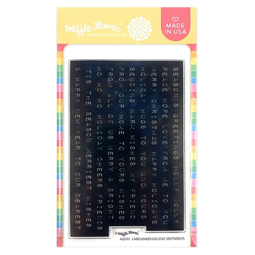 Simon Says Stamp! Waffle Flower LABEL MAKER HOLIDAY Clear Stamps 420761*