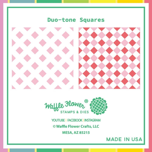 Simon Says Stamp! Waffle Flower DUO TONE SQUARES Stencil 420803