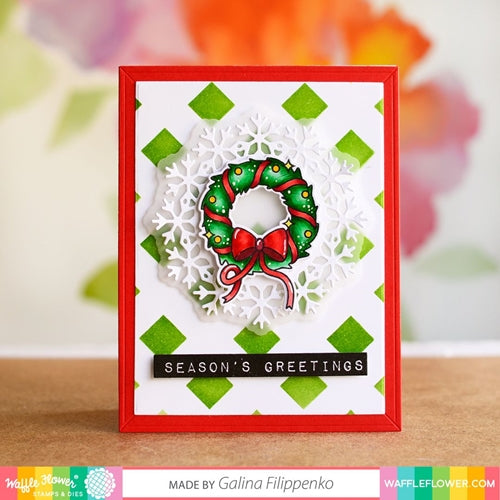 Simon Says Stamp! Waffle Flower CHRISTMAS TAG ELEMENTS Clear Stamps 420771*