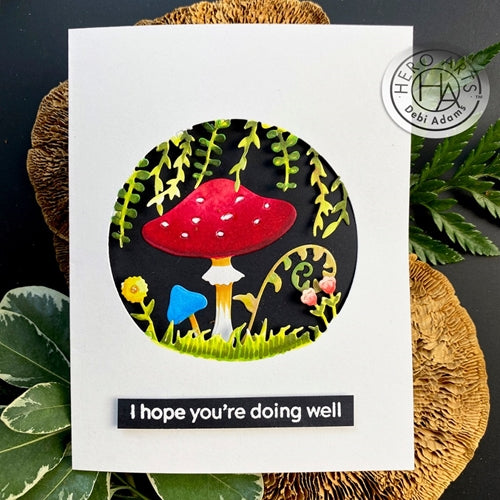 Simon Says Stamp! Hero Arts Fancy Dies MUSHROOM AND FERNS DI931