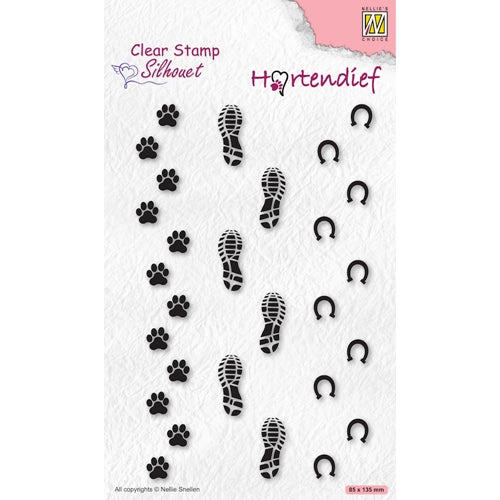 Simon Says Stamp! Nellie's Choice SILHOUETTE FOOTPRINTS Clear Stamps sil095