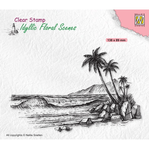 Simon Says Stamp! Nellie's Choice TROPICAL COAST Clear Stamps ifs039