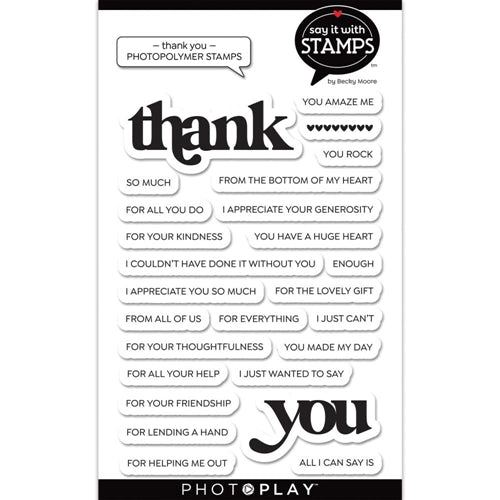 Simon Says Stamp! PhotoPlay THANK YOU Clear Stamps sis2819