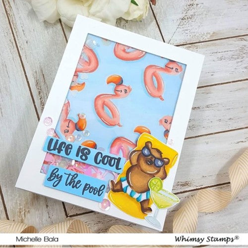 Simon Says Stamp! Whimsy Stamps LIFE IS COOL Clear Stamps KHB101a