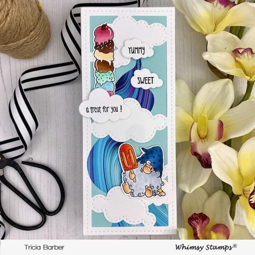 Simon Says Stamp! Whimsy Stamps GNOME SUMMER SWEET Clear Stamps C1239a*